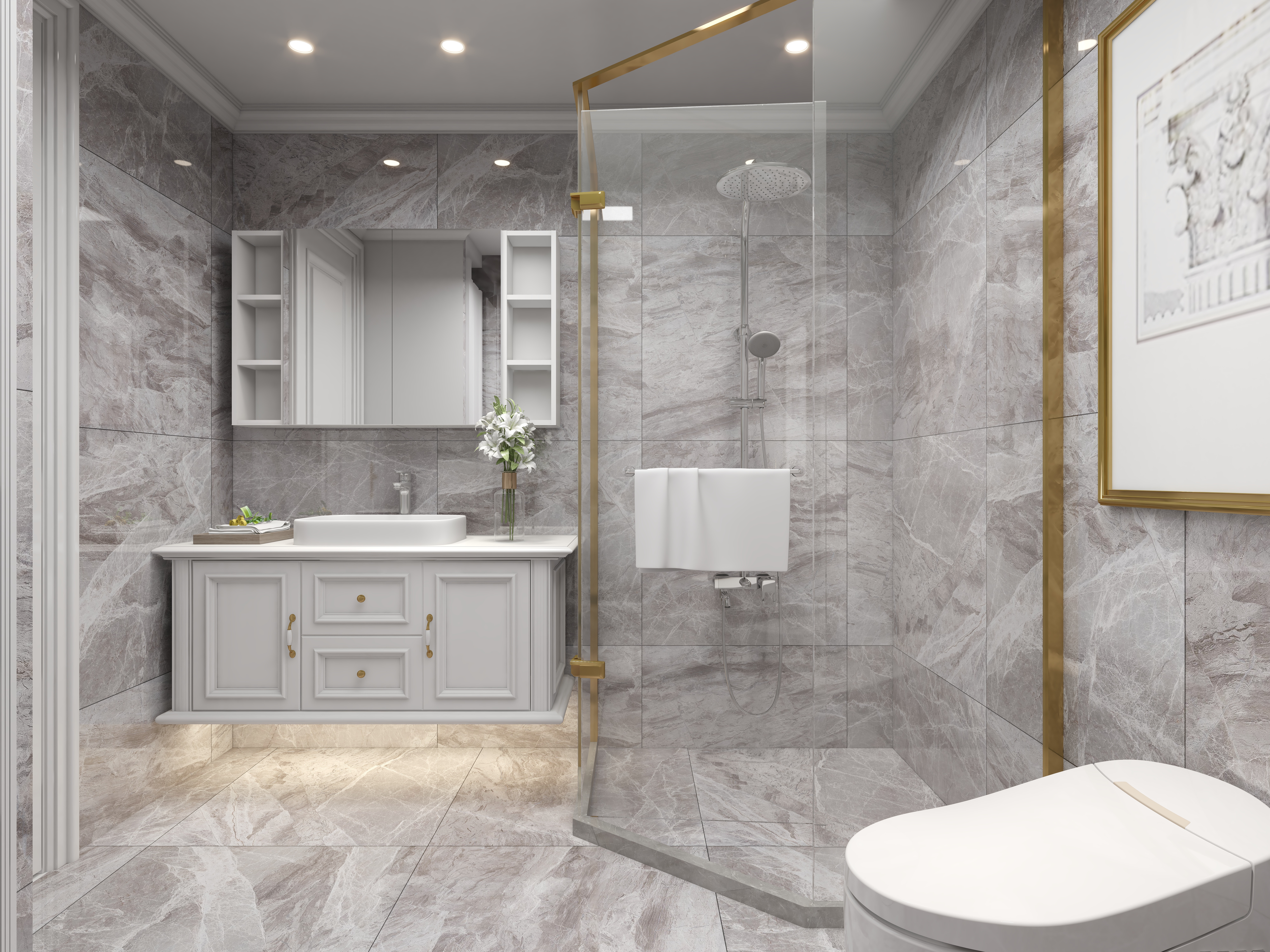 陈辉-内蒙-简美一层卫生间装修效果图第3张