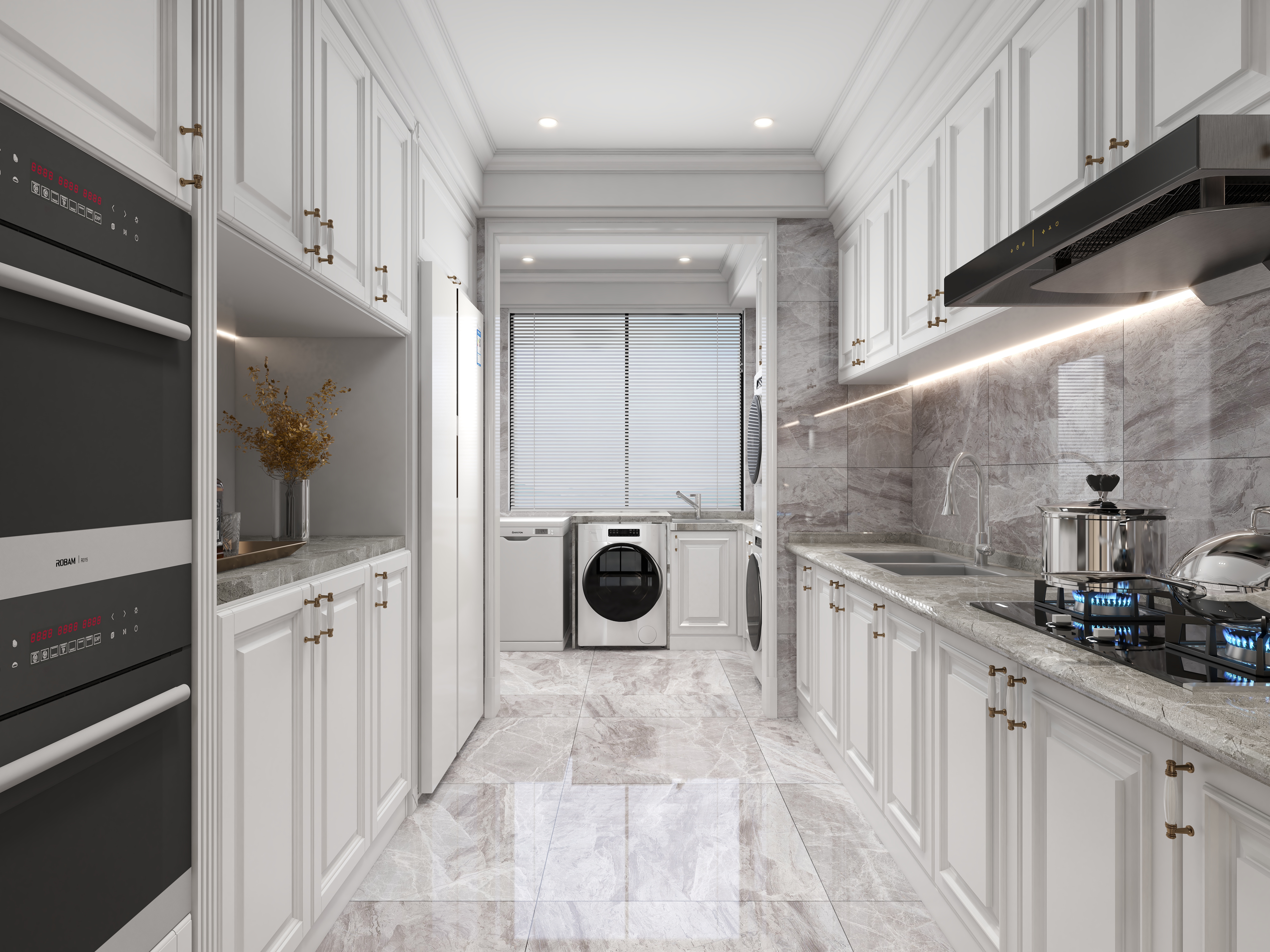 陈辉-内蒙-简美一层厨房装修效果图第2张