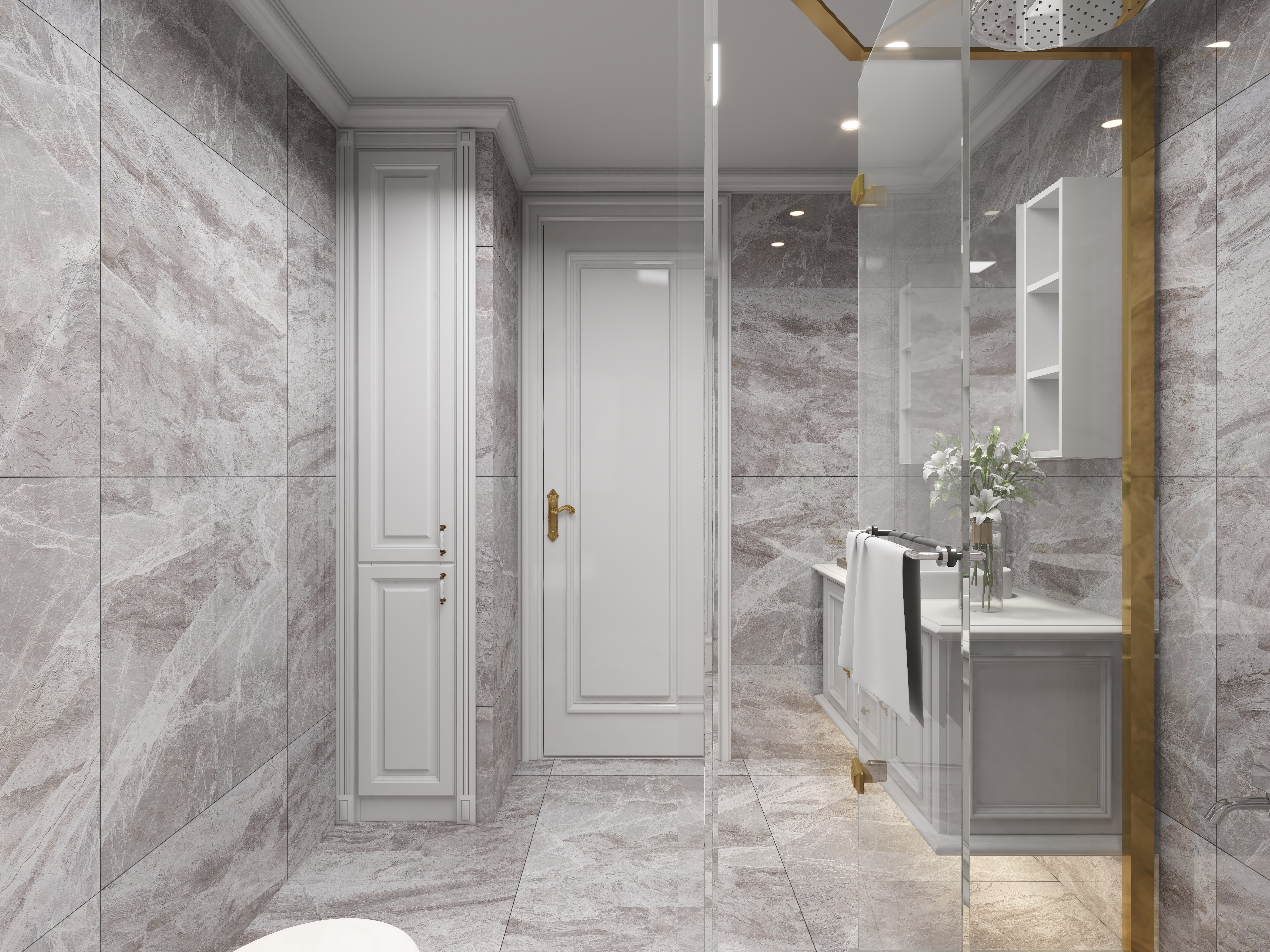 陈辉-内蒙-简美一层卫生间装修效果图第2张