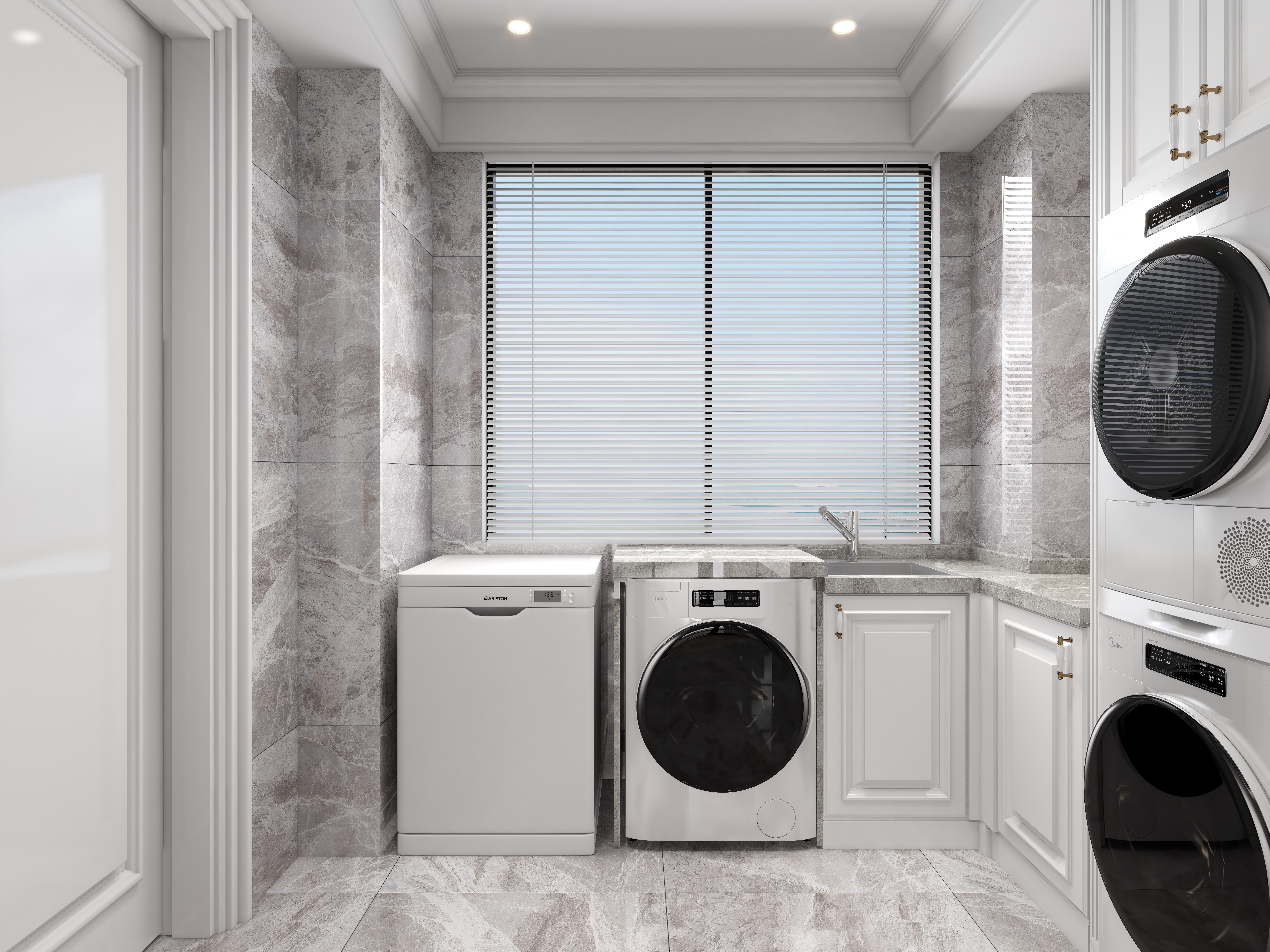 陈辉-内蒙-简美一层阳台装修效果图第1张