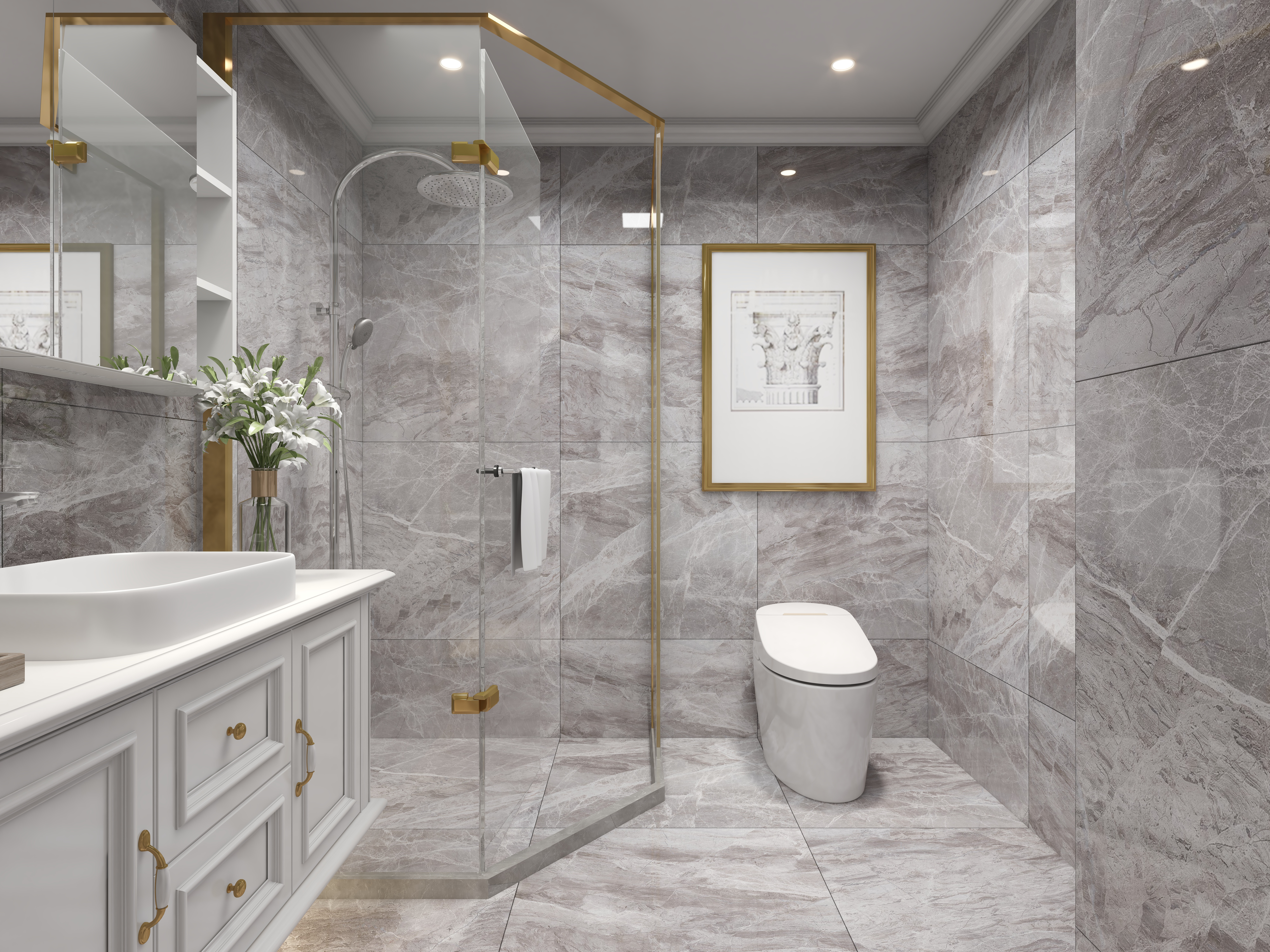 陈辉-内蒙-简美一层卫生间装修效果图第4张