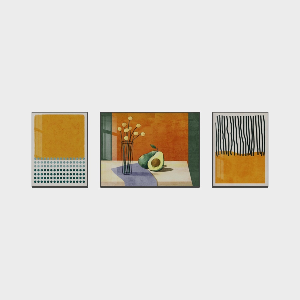 罗尚-现代风-客厅卧室装饰画-红橙时光