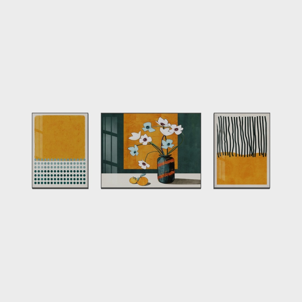 罗尚-现代风-客厅卧室装饰画-红橙时光