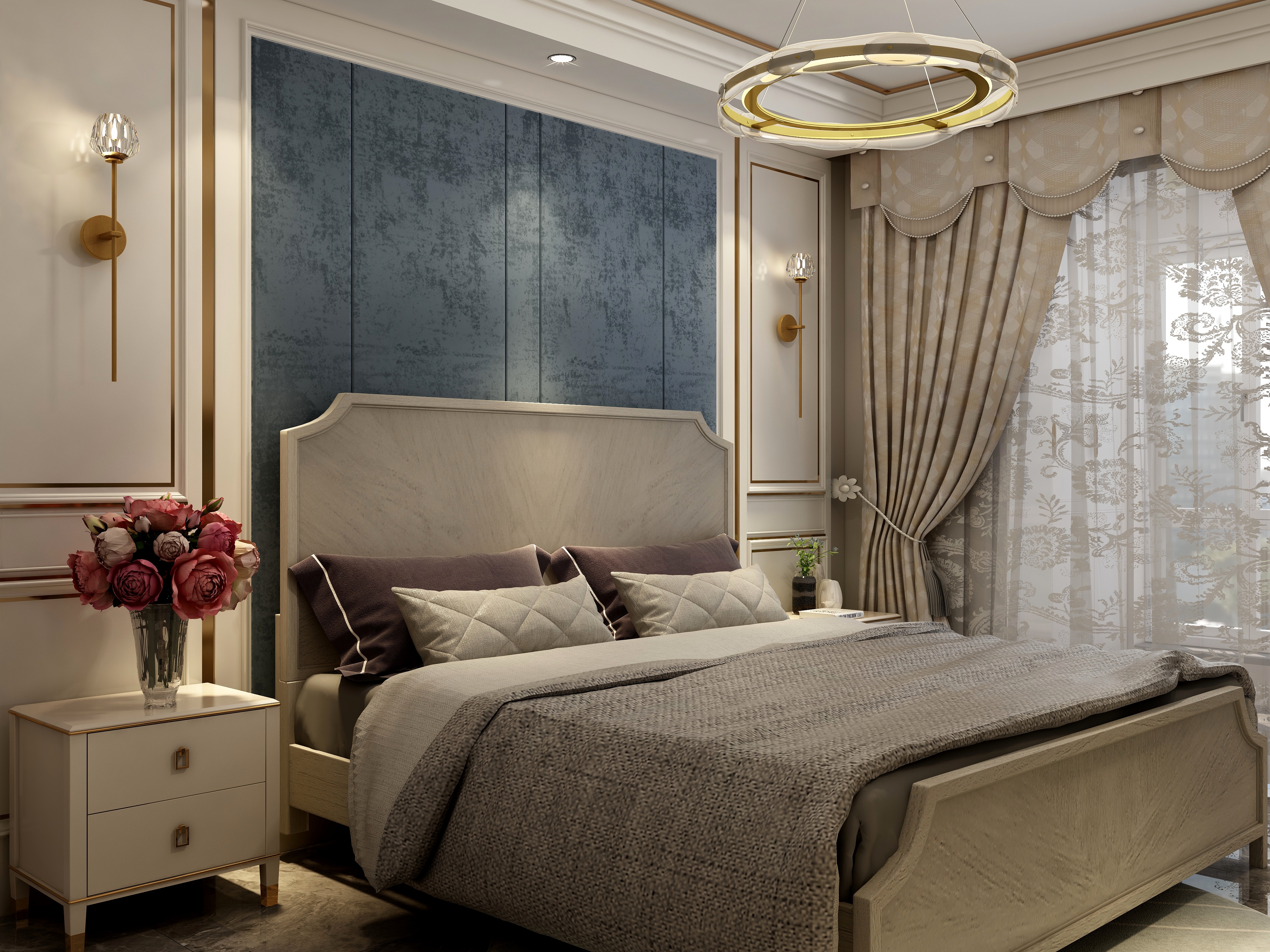 庄育霖-美式轻奢-太原杏花岭万达龙樾府装修效果图