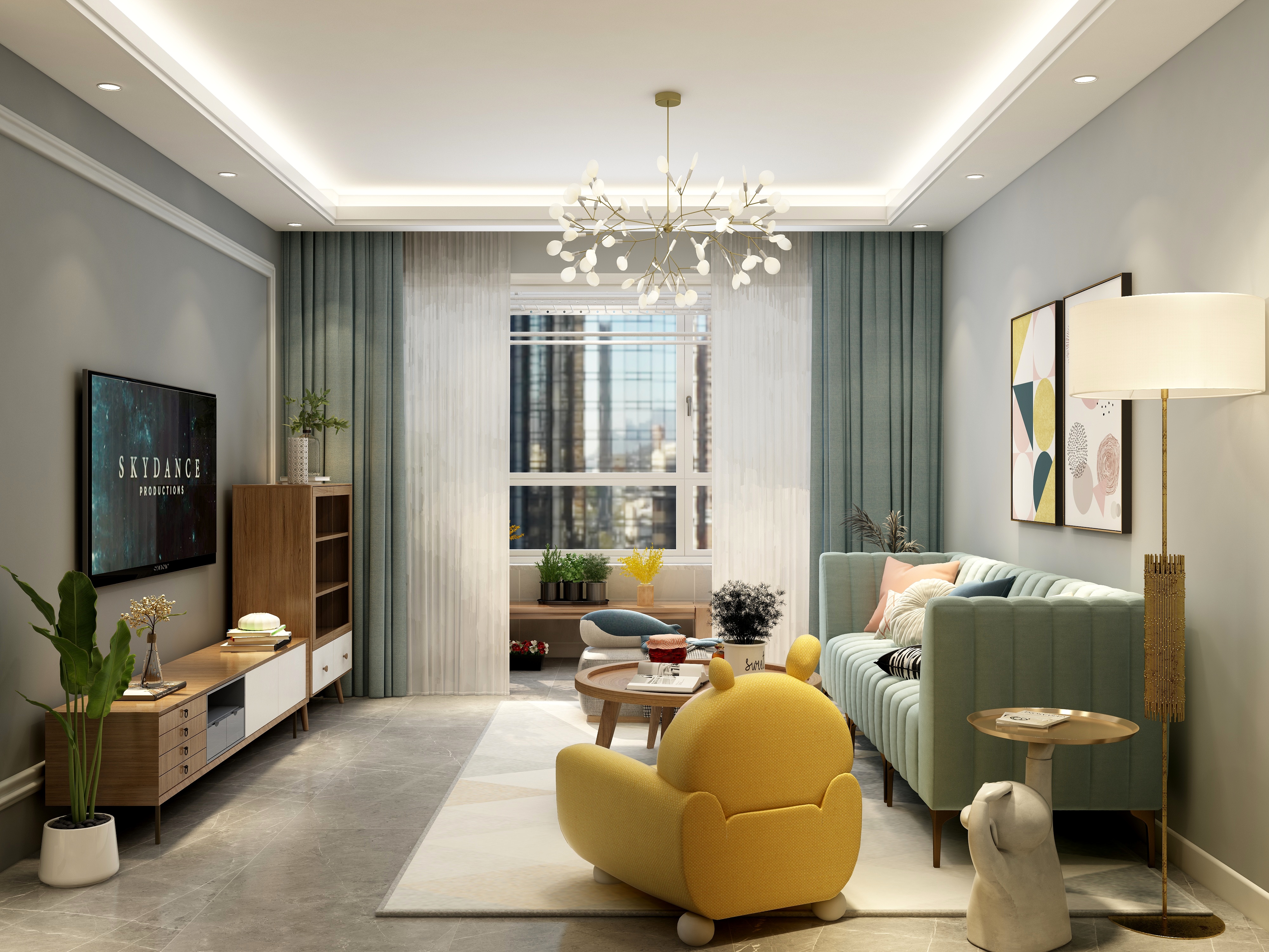 庄育霖-永立星城都-北欧-98m²装修效果图