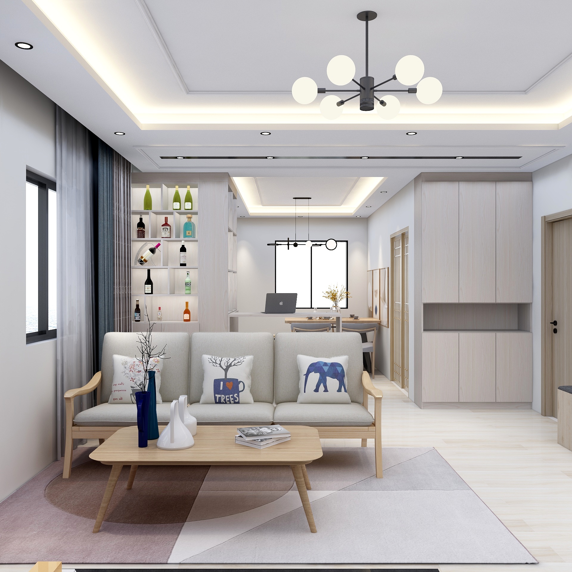 张建华-瑞和园89.50㎡B户型3室2厅1卫-装修设计方案