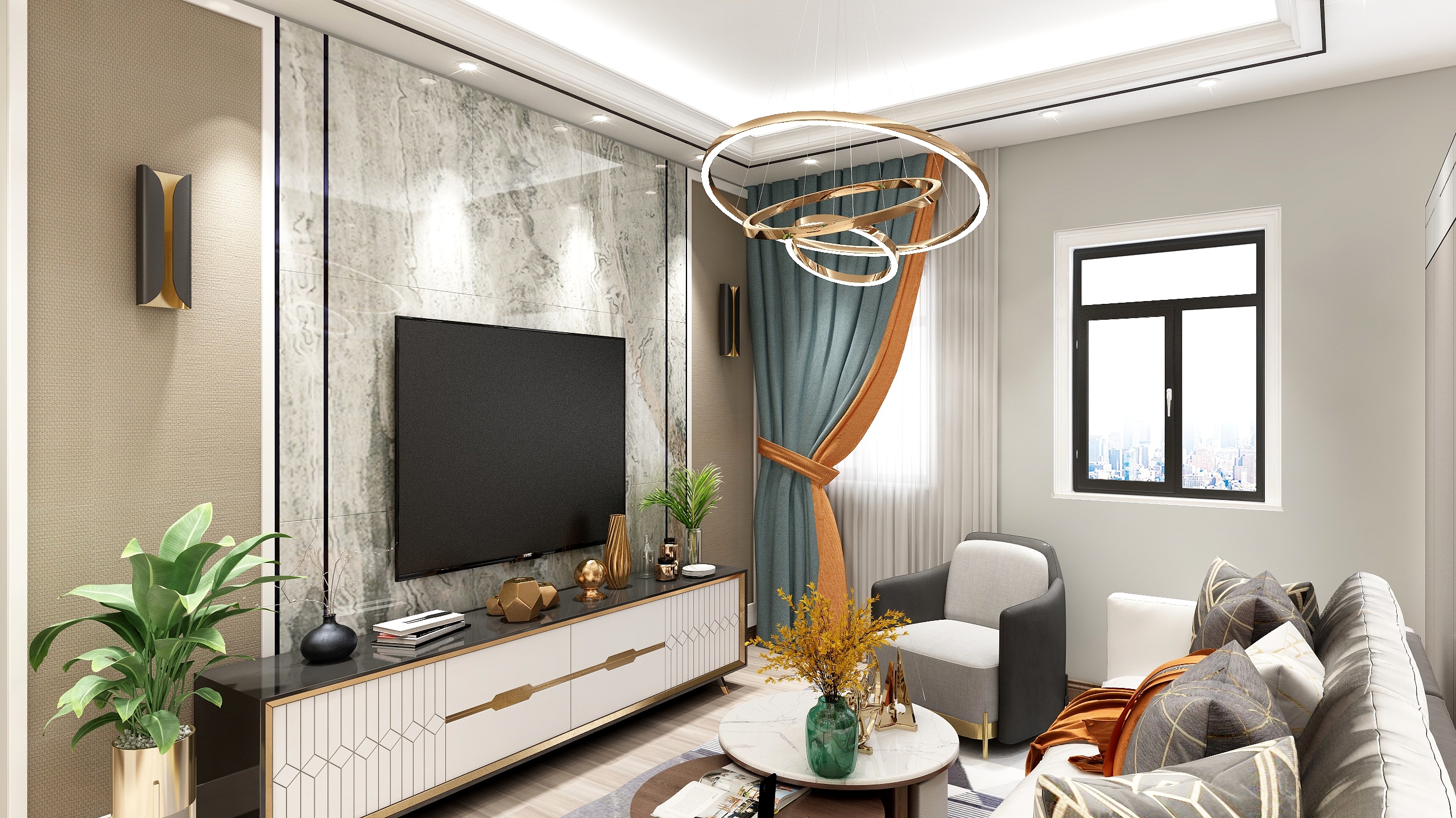 司呈璋-瑞和园89.50㎡B户型3室2厅1卫-装修设计方案