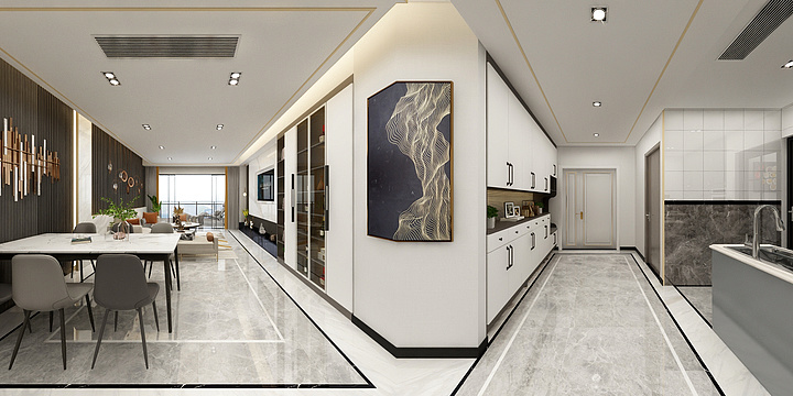 苏宁唐卡HOmS-【现代轻奢】216㎡平层案3【取消独立书房】-副本-装修设计方案