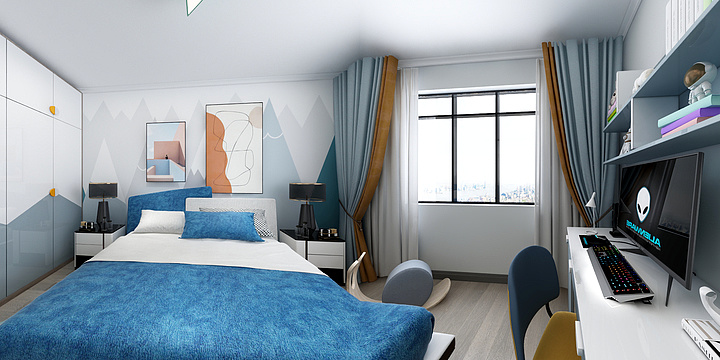 腾瑾设计-现代轻奢-开放厨房-装修设计方案