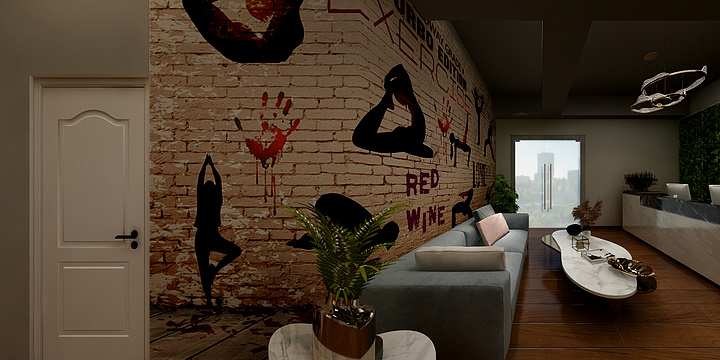 可市和创美家-东明望瑜伽馆-装修设计方案