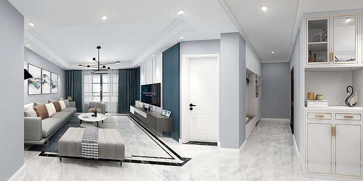 室内艺设计-宿迁蓝普嘉通装饰荷香园135户型-装修设计方案