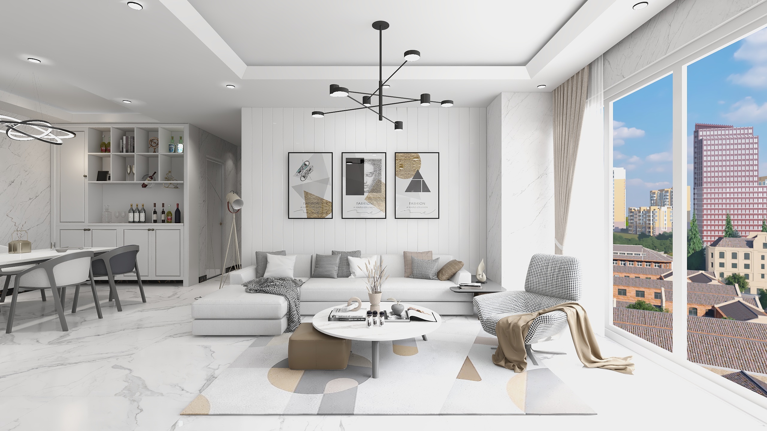 潘姵樺-现代简约轻奢风两房一厅泊雅湾-装修设计方案