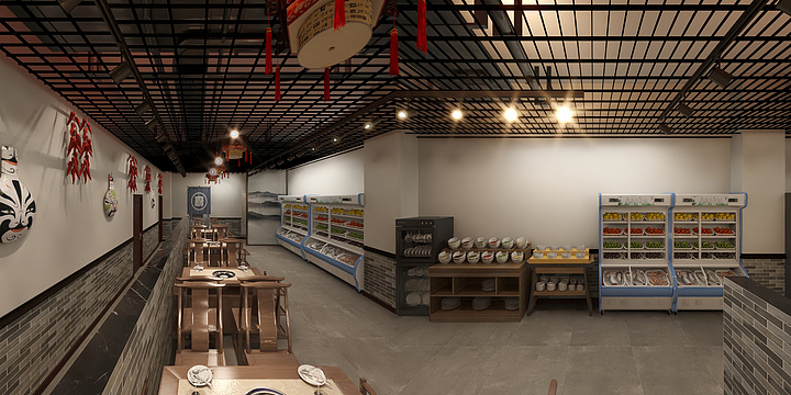 王娜18095872103-锦绣华庭饸烙面店铺-装修设计方案