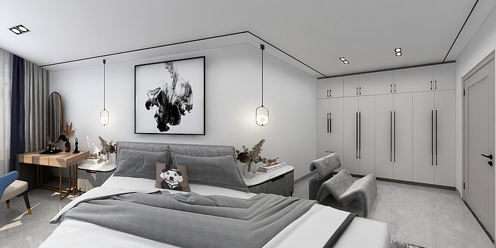 銮龙室内设计-效果图表现-向阳兴阳新区二层住宅-装修设计方案