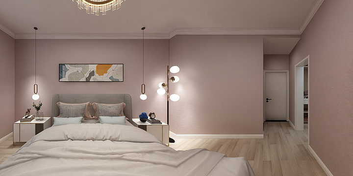 锐丰装饰吴兰竹-梵净公馆卧室图-装修设计方案