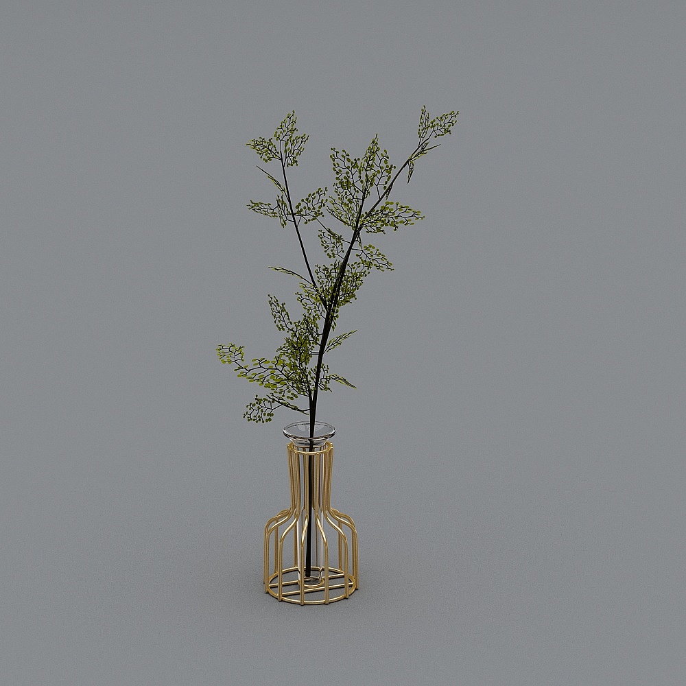 水培花器+花艺33D模型