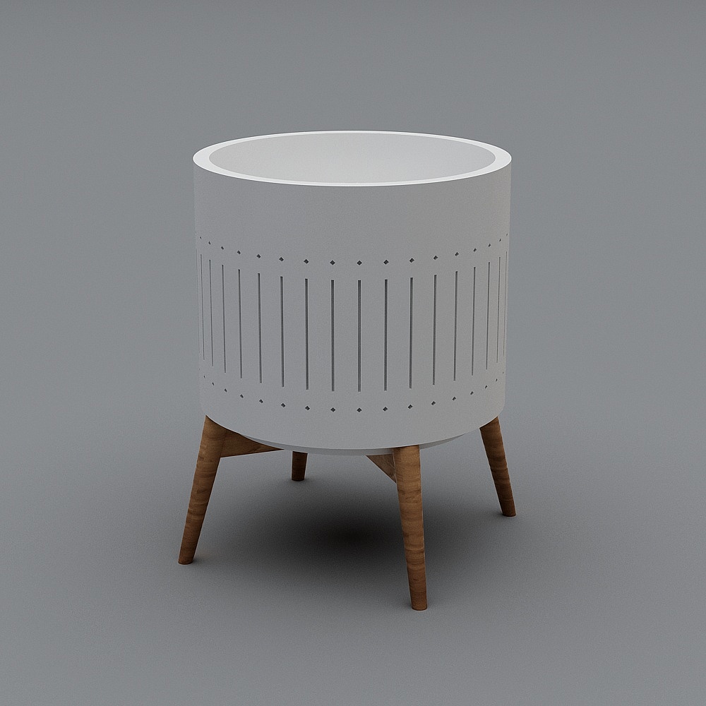Wood-bottomed flowerpot (1)