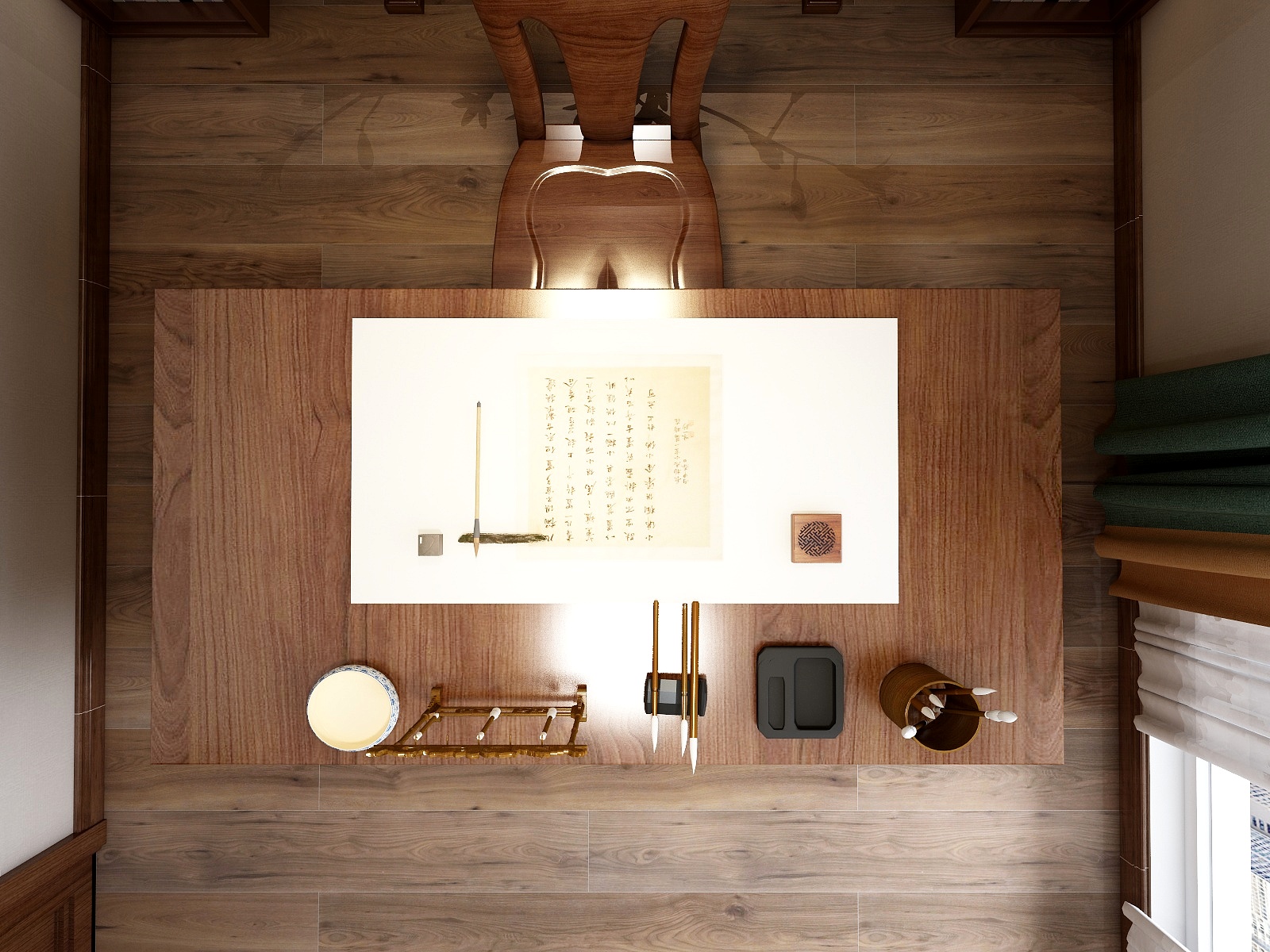 山西太原七夜设计-110方新中式三居装修效果图