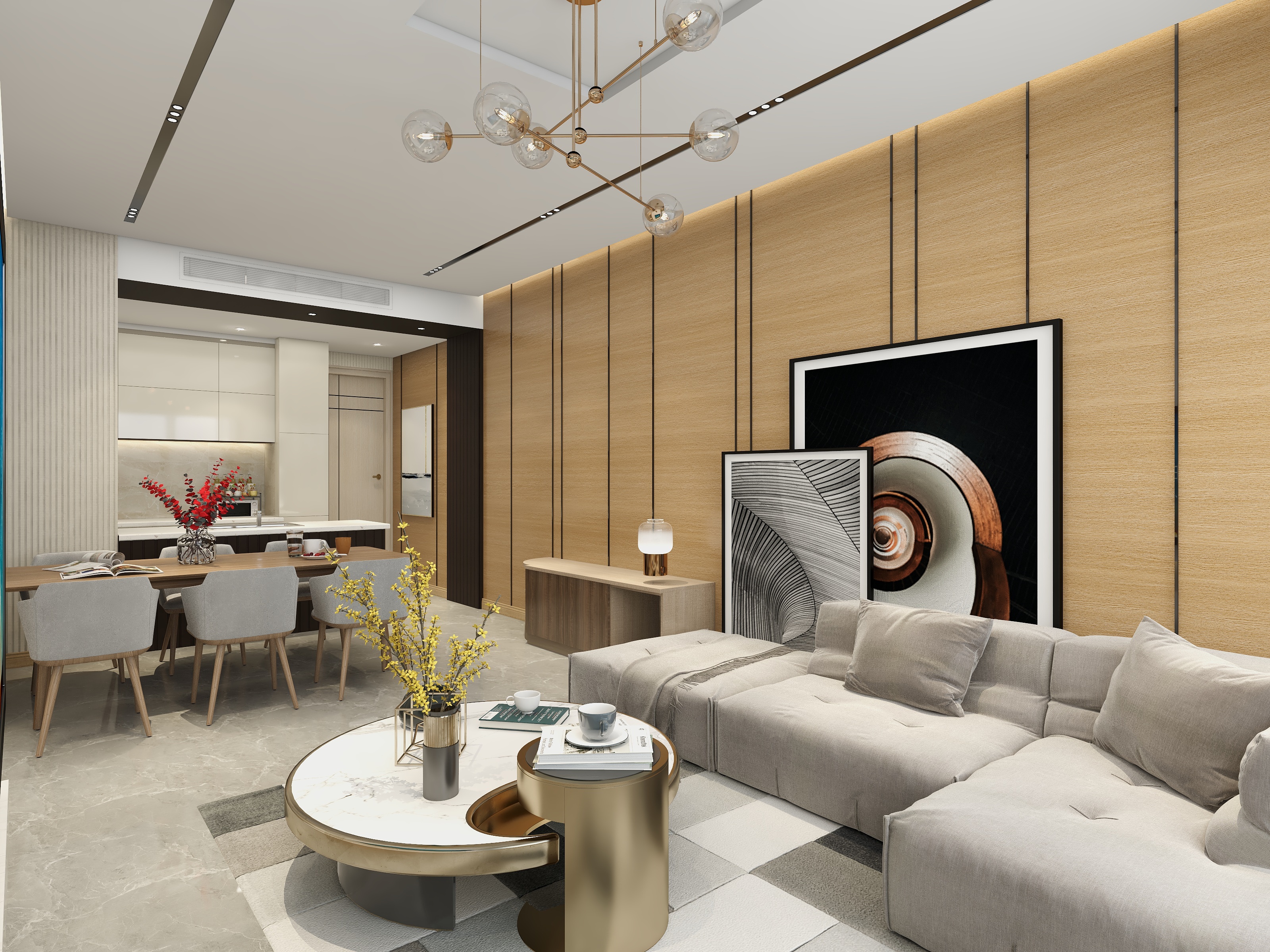 廸偉-現代家-105m²现代三居装修效果图