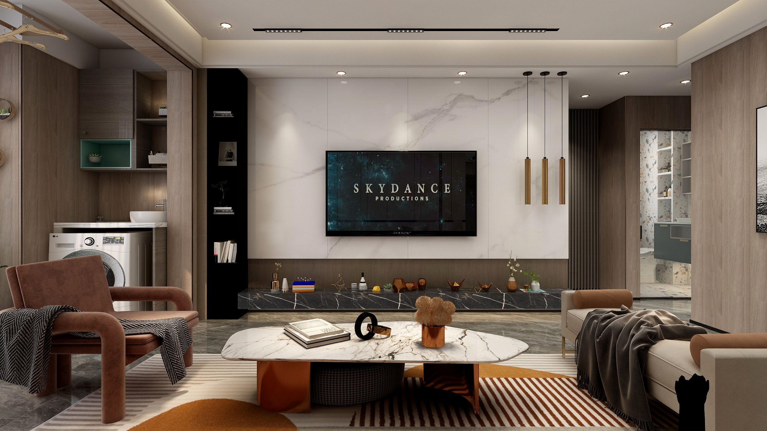 张煜强煜境设计-《十一月》一113平米现代轻奢四房装修效果图