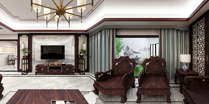 襄阳整家定制-757-中式-装修设计方案