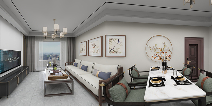 济南安华瓷砖旗舰店-丁家庄-嵘汇花园8-莱卡灰665-装修设计方案