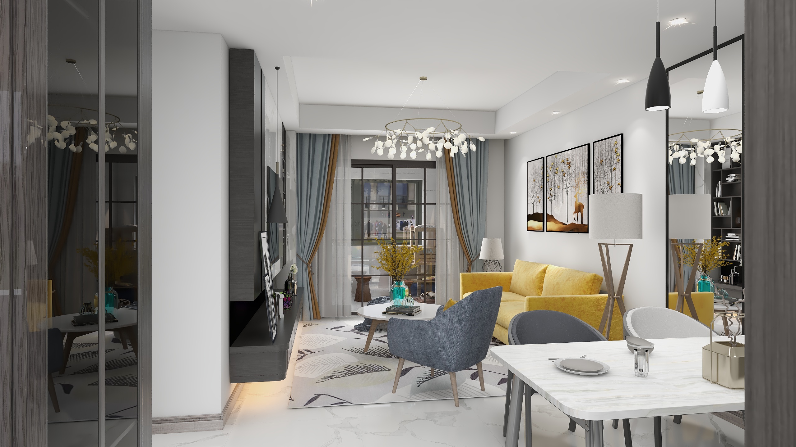 陈文广-海德公园‖3室2厅1卫1厨-装修设计方案