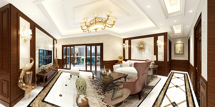 JunH2020-奢华美式风格-装修设计方案