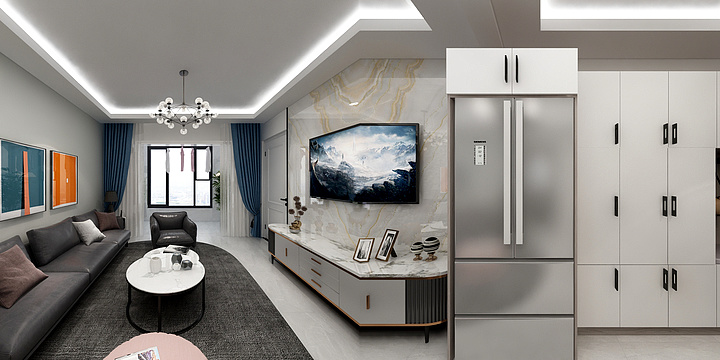 设计师阿贝-长龙国际2-1-1401平面图(-装修设计方案