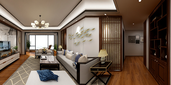 瓴富装饰-英伦城邦新中式-装修设计方案