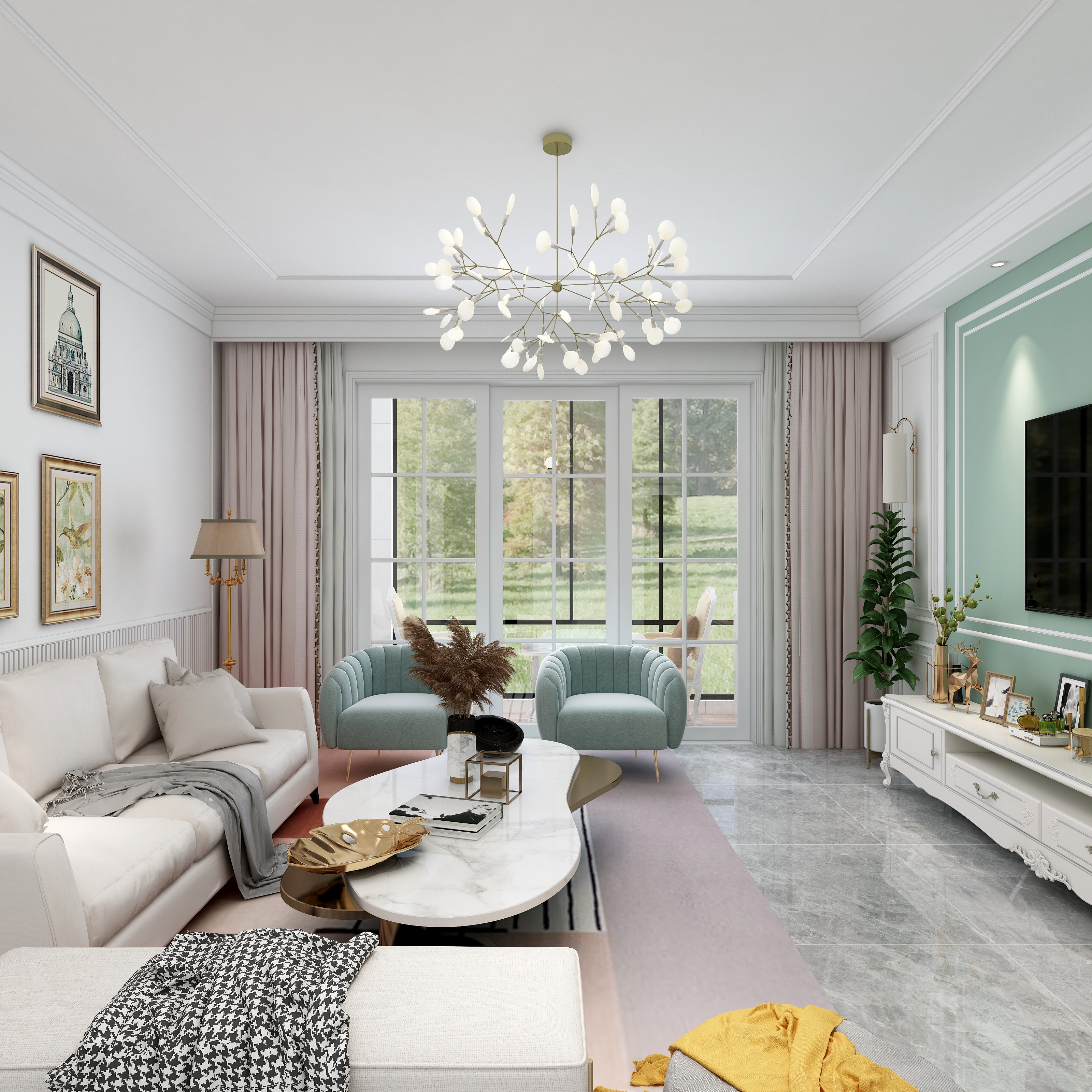 董宇轩17638591503-榕湖一号A户型法式慵懒风-装修设计方案