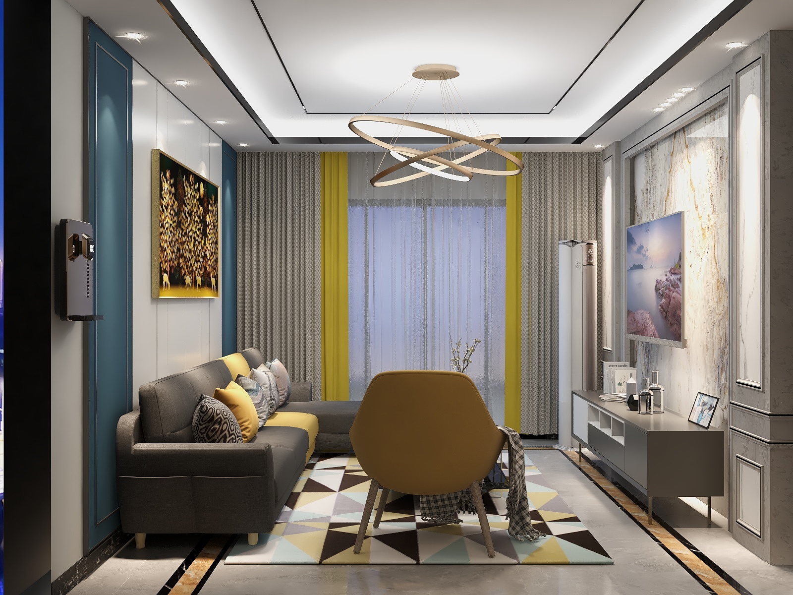 汇米设计工作室-现代小奢华-装修设计方案