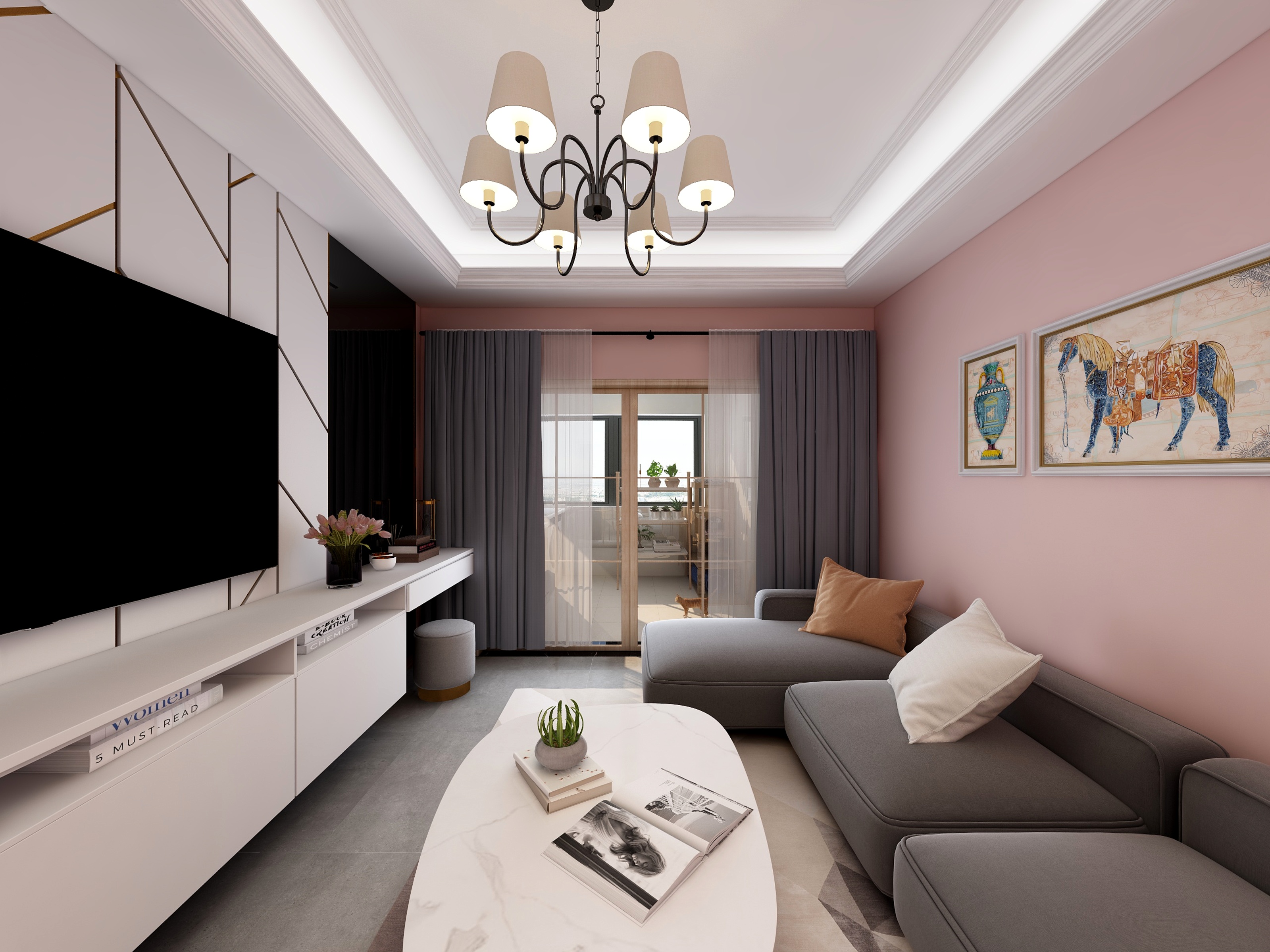 司呈璋-德信海德公园83.00㎡A2’3室2厅1卫1厨-装修设计方案