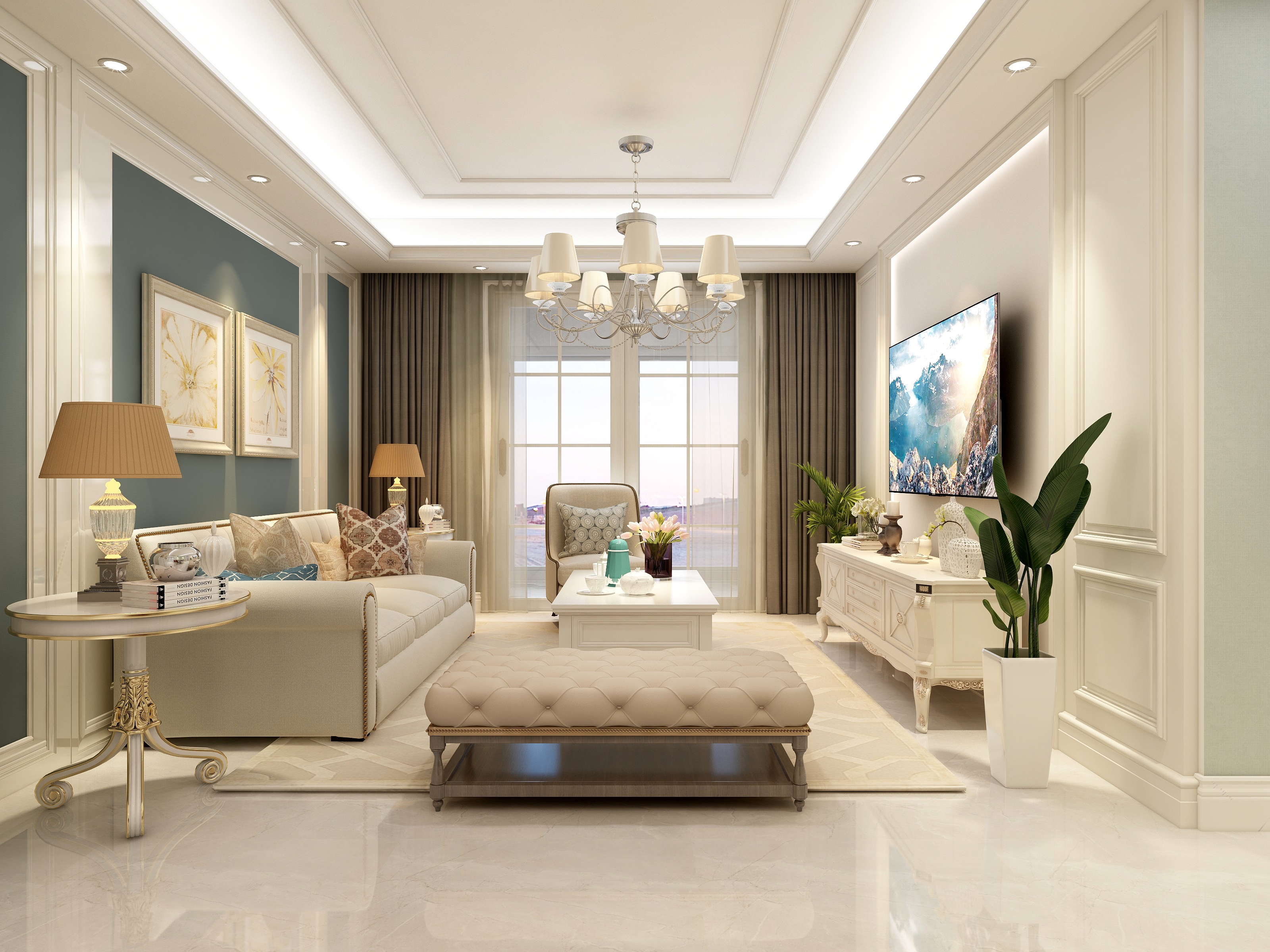 韦春勇-82平方简美风格装修效果图