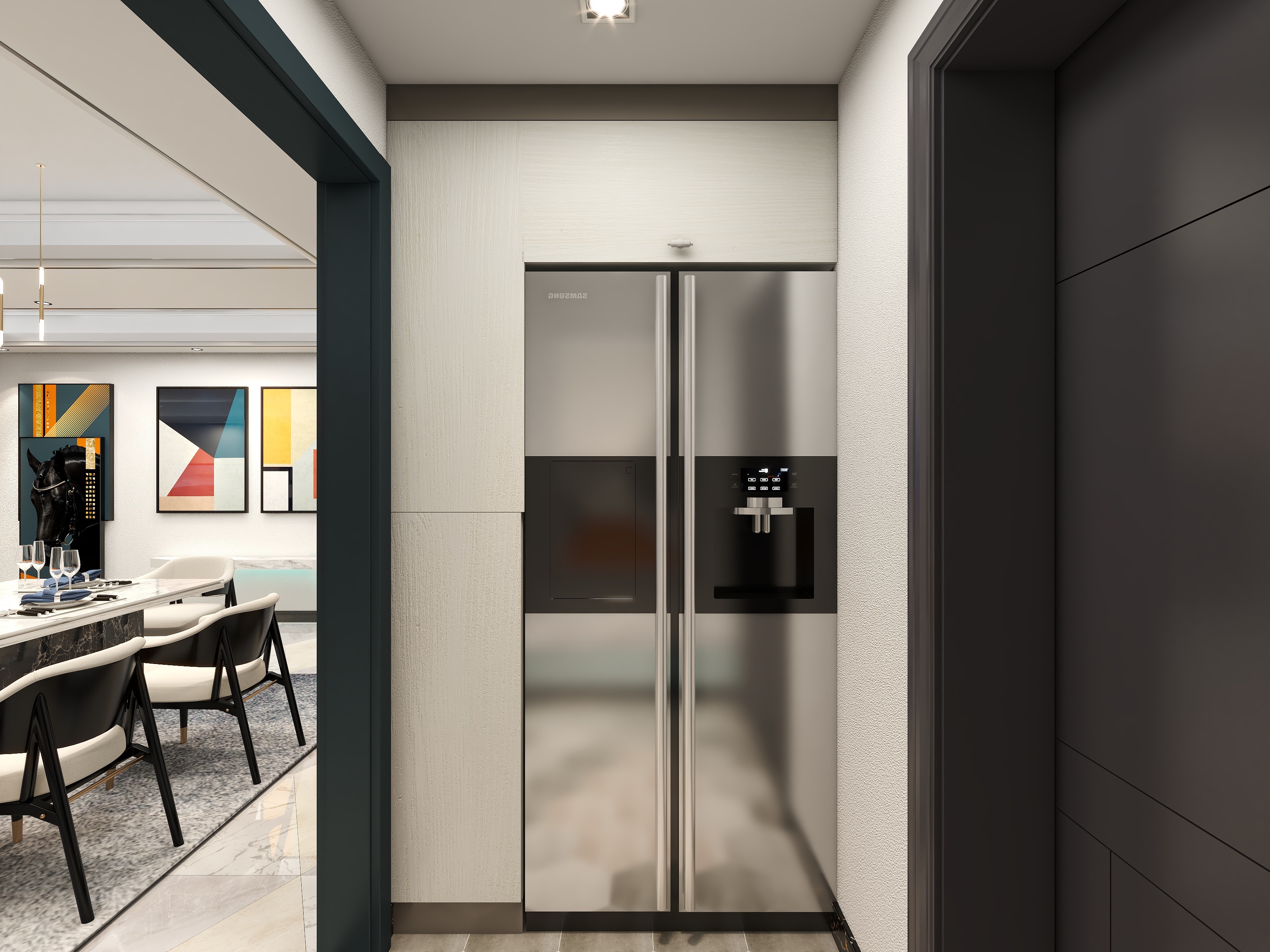 黎锦秀-现代都市221平方三居装修效果图