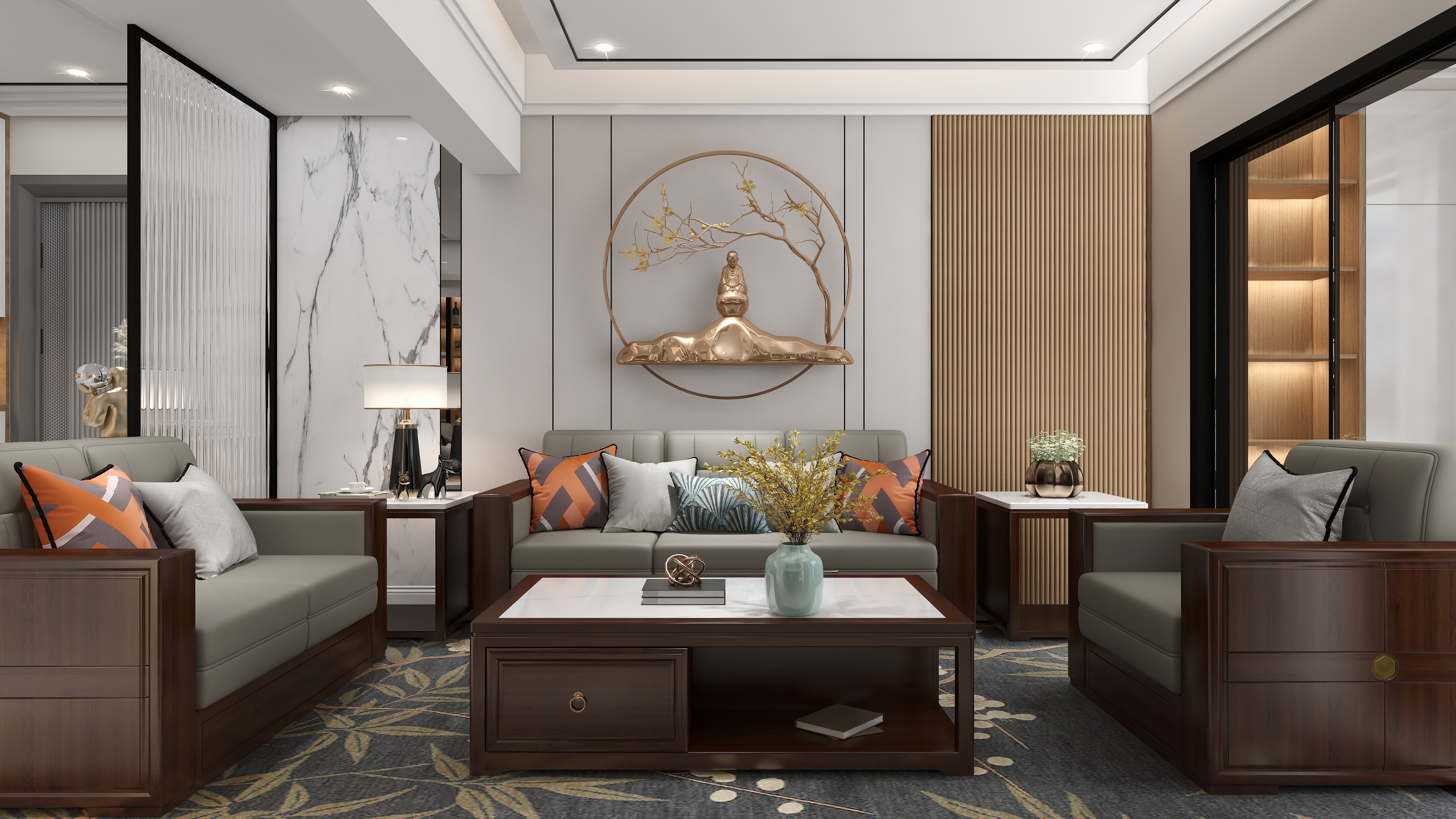 设计师丨胡月平-100方丰迪馨悦一居装修效果图