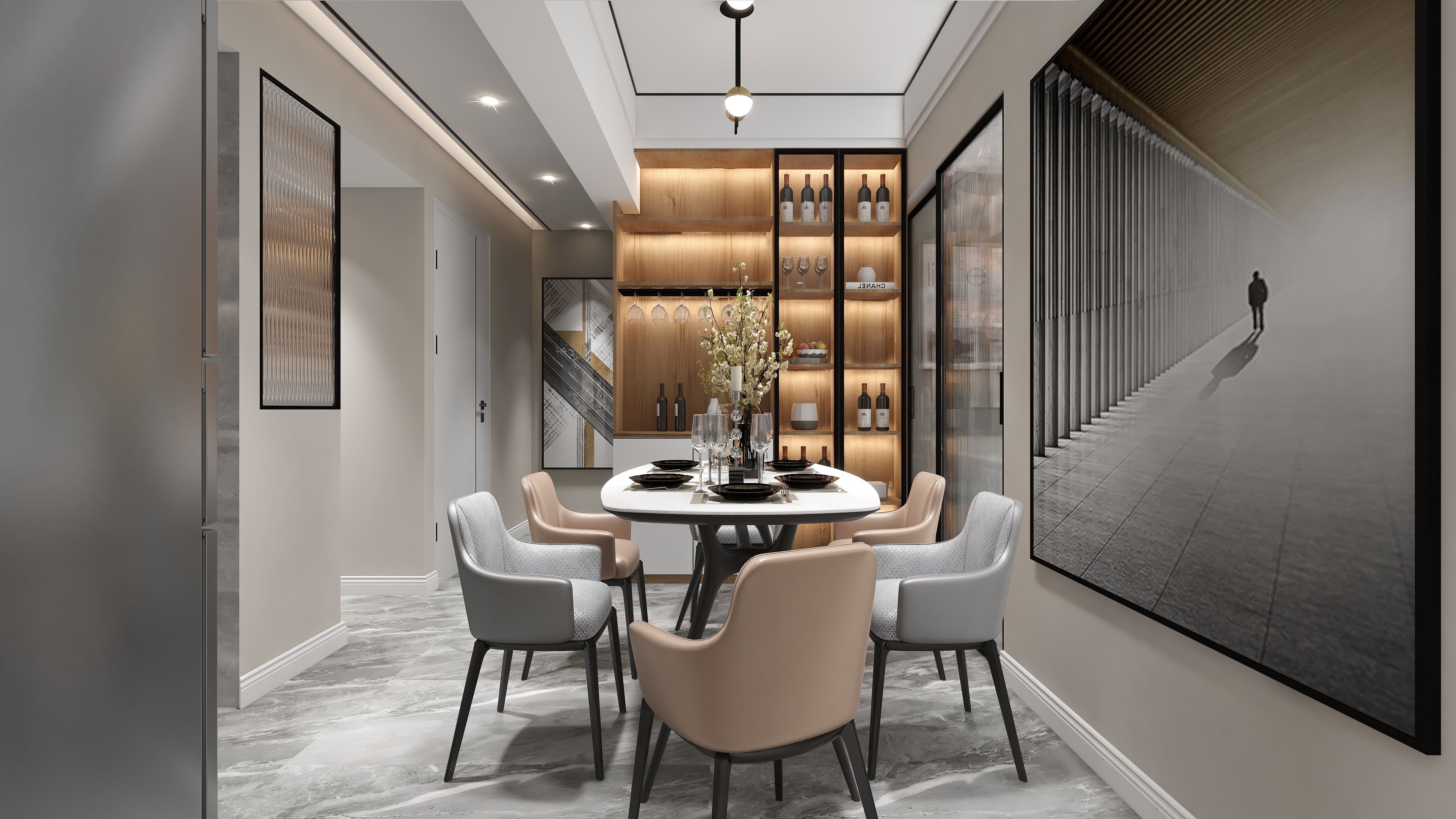 设计师丨胡月平-100方丰迪馨悦一居装修效果图