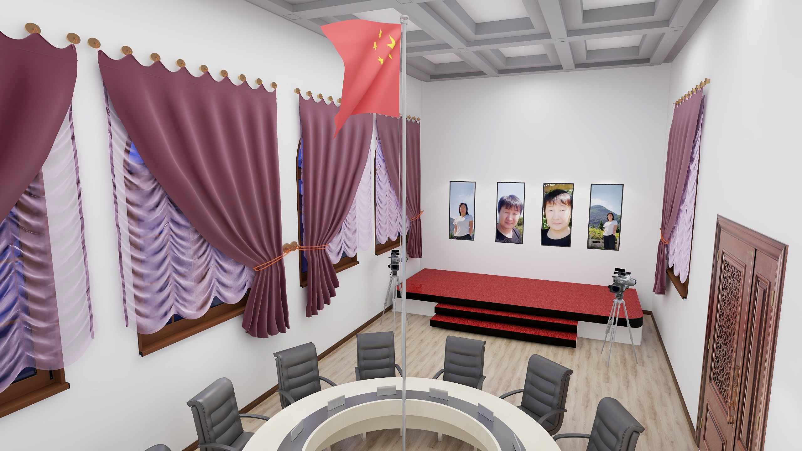 PN华山论剑-圆桌会议-讲演中心-装修设计方案