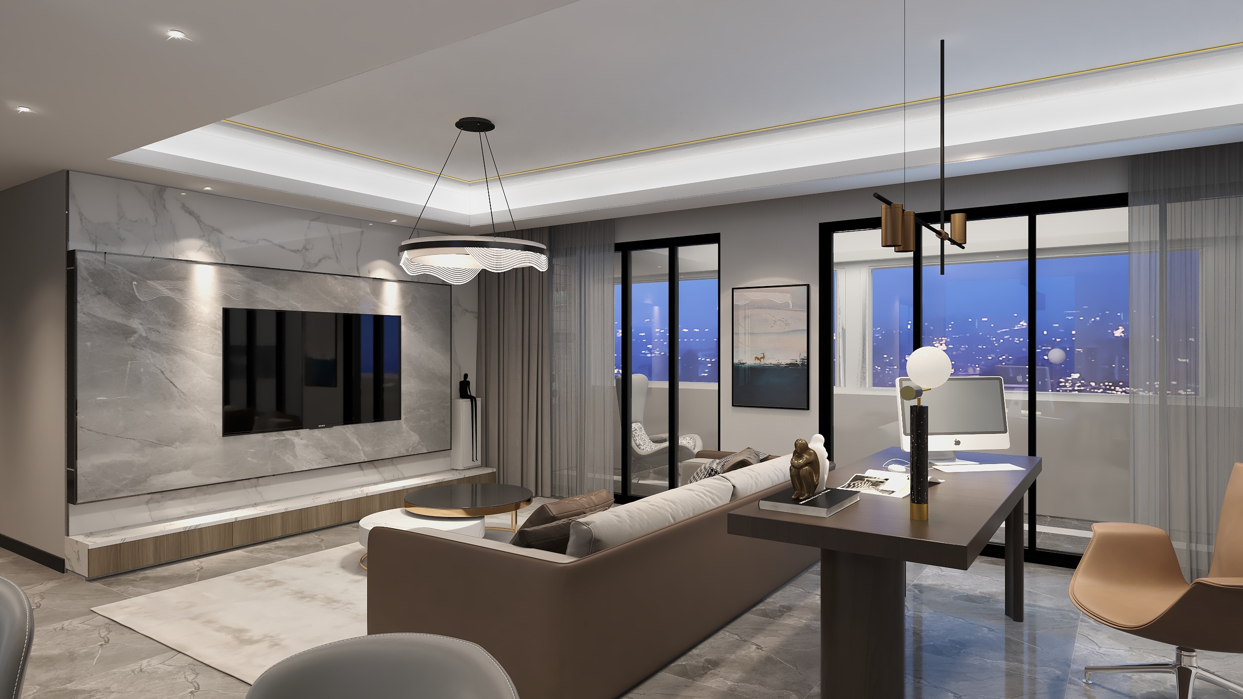 Wuman.-127方阳光城翡丽公园三居装修效果图