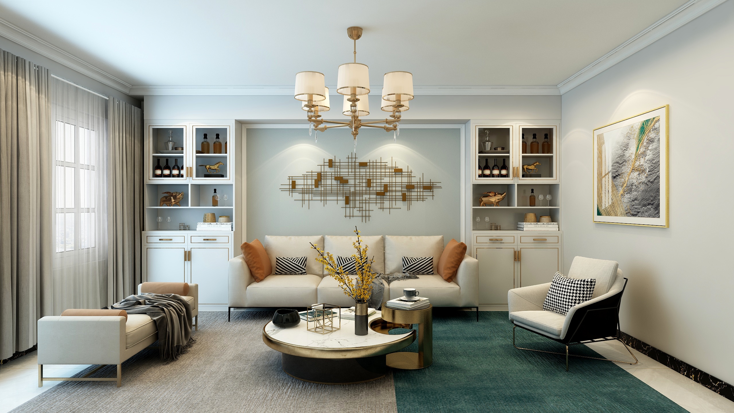 设计师丨贾-玉竹园A6-301户型（方案一）-装修设计方案