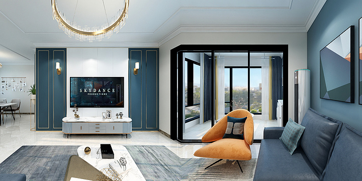 金享装修设计-恒大名都110平现代轻奢-装修设计方案