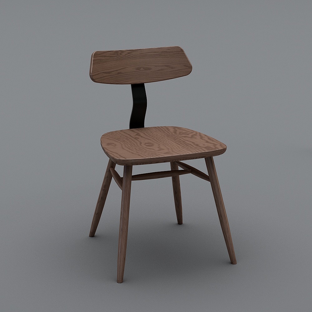 华松居-北欧极简-H8002-15餐椅3D模型