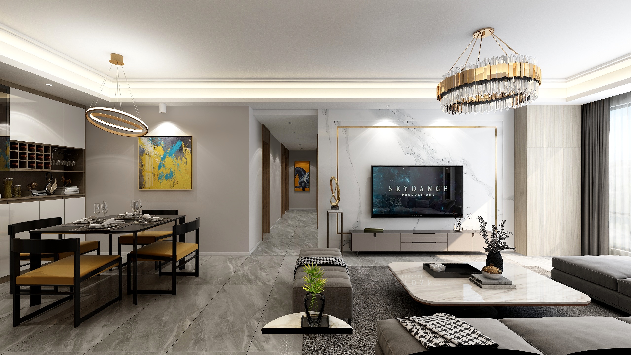 DY在成都-远大·林语城精装房改造-装修设计方案