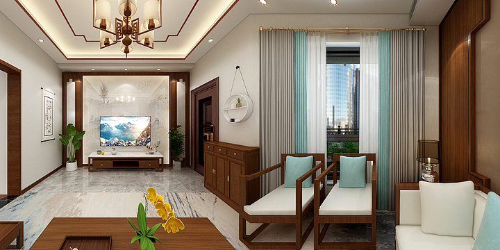 设计师杨璐-张女士福宅-简中式-装修设计方案