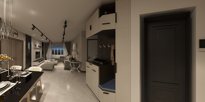 全案设计师杨高远-富力星月湾（130）（360°全景）-装修设计方案