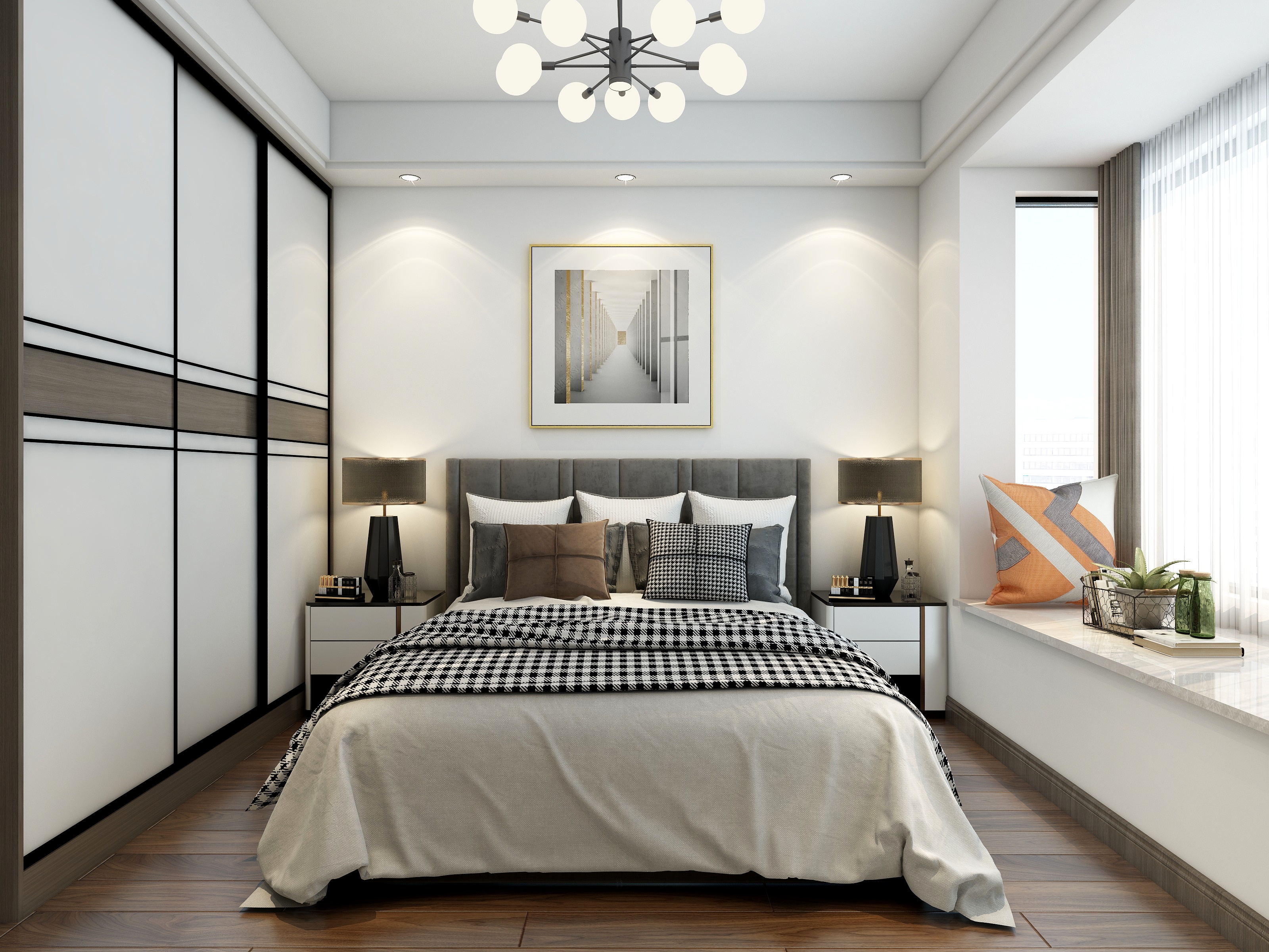 王晓眠设计-70平现代一居室-装修设计方案