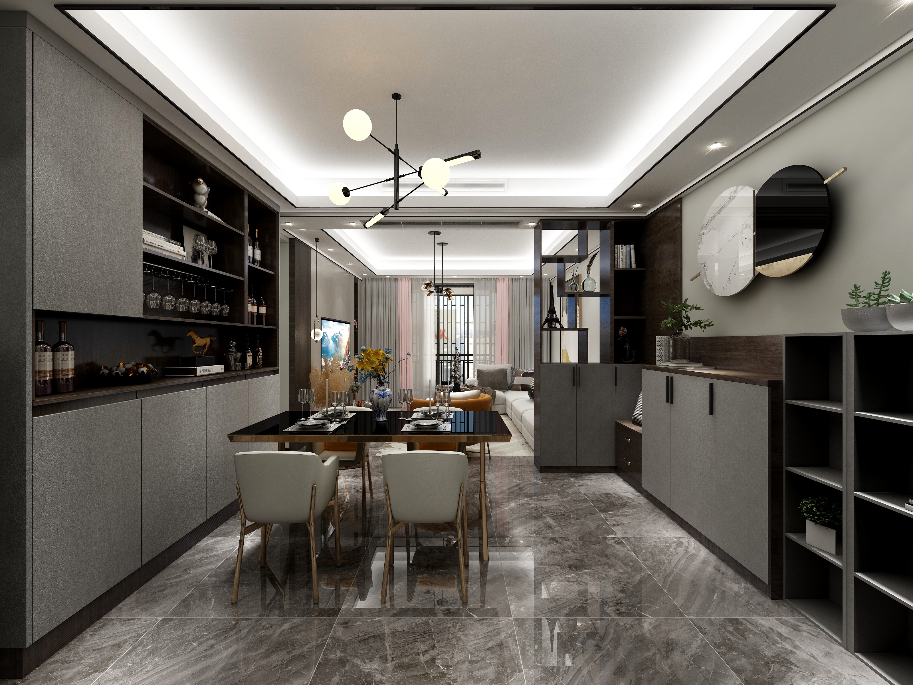 设计-星-海港城深灰风-装修设计方案