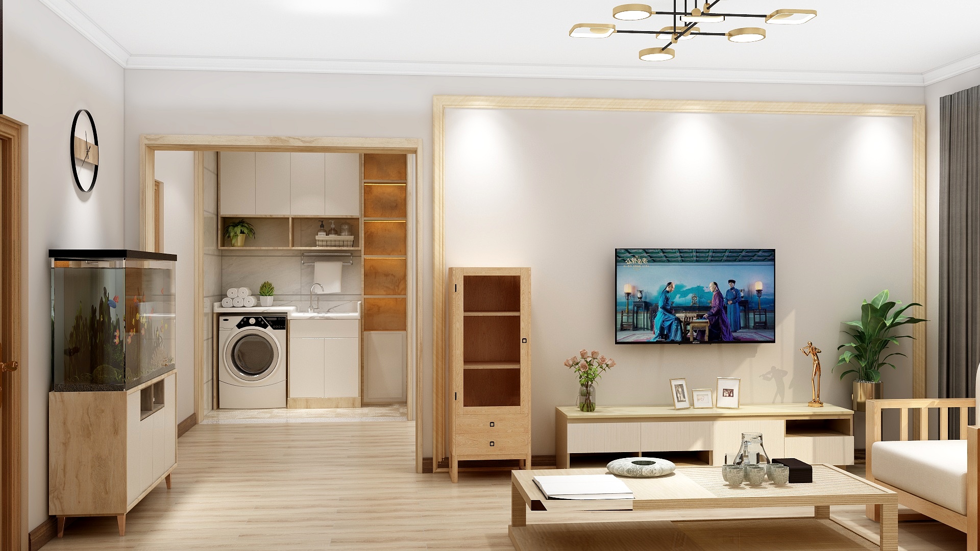 设计师v王飞-高压家属院，王飞原木风-装修设计方案