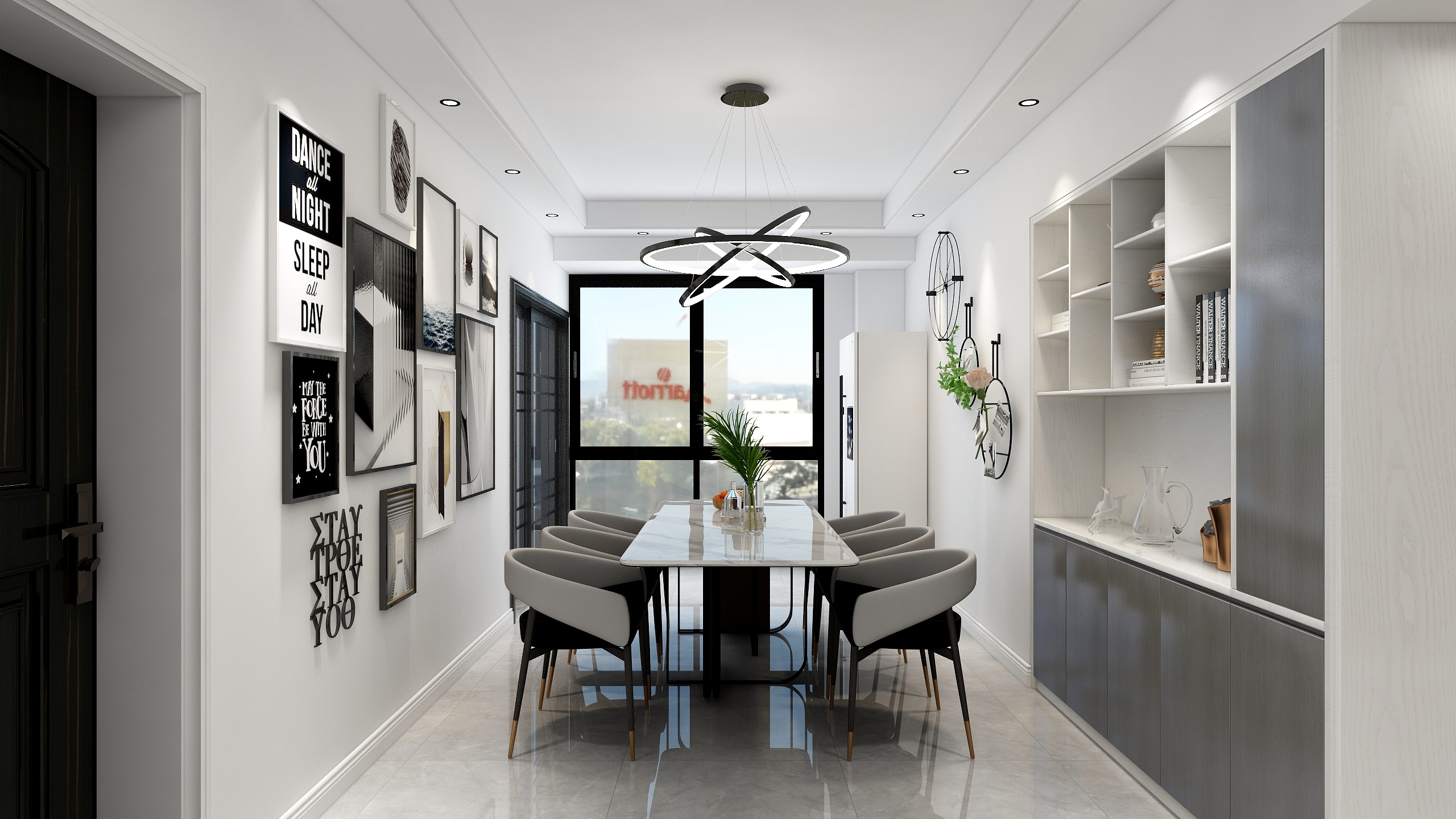 空间设计王鹏-简约白装修效果图