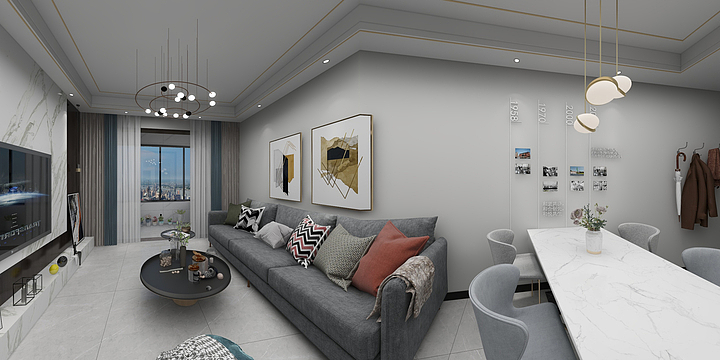 济南安华瓷砖旗舰店-绿地新里城保加利亚903-装修设计方案